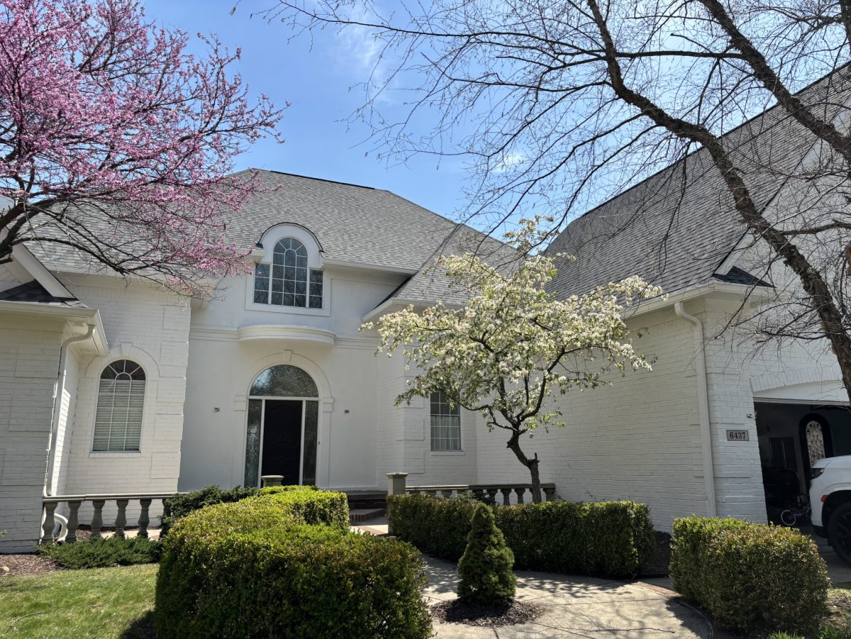light grey shingles roof big house